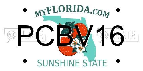 PCBV16 Florida License Plate