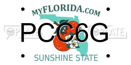 PCC6G Florida License Plate
