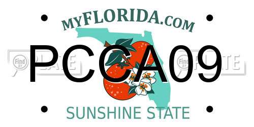 PCCA09 Florida License Plate