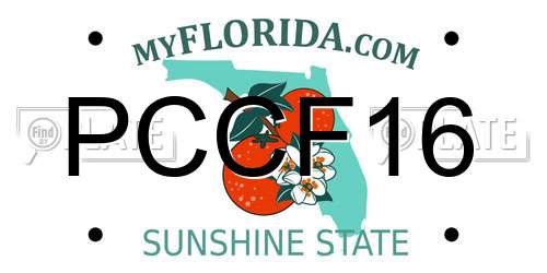 PCCF16 Florida License Plate