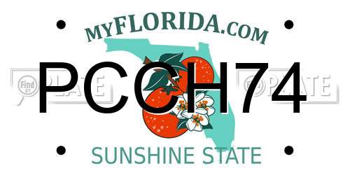PCCH74 Florida License Plate