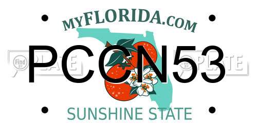 PCCN53 Florida License Plate