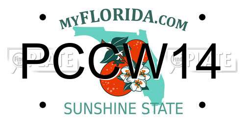 PCCW14 Florida License Plate