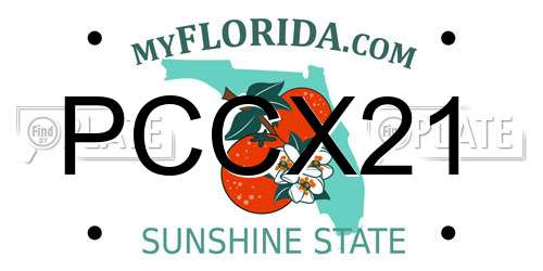 PCCX21 Florida License Plate