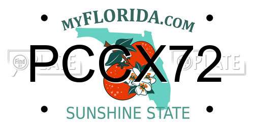 PCCX72 Florida License Plate