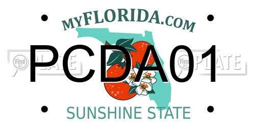 PCDA01 Florida License Plate