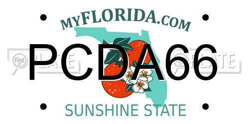 PCDA66 Florida License Plate