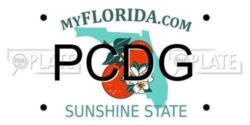 PCDG Florida License Plate