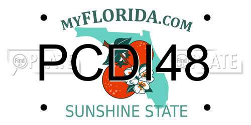 PCDI48 Florida License Plate