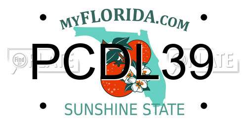 PCDL39 Florida License Plate