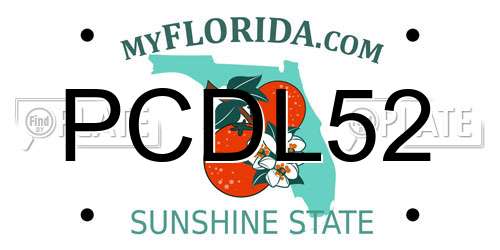 PCDL52 Florida License Plate