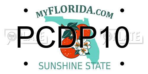PCDP10 Florida License Plate