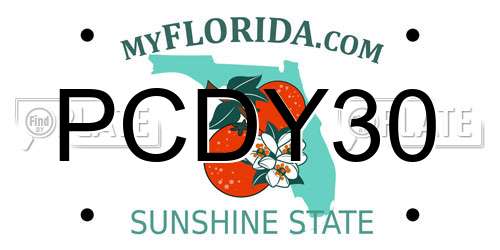 PCDY30 Florida License Plate