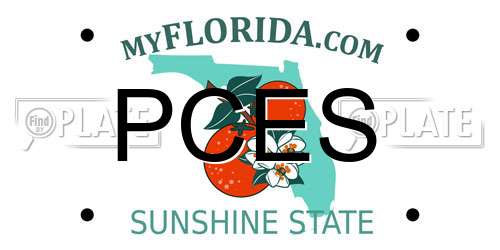 PCES Florida License Plate