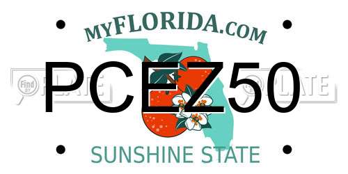 PCEZ50 Florida License Plate