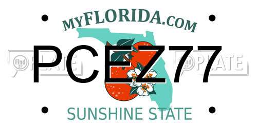 PCEZ77 Florida License Plate
