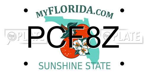 PCF8Z Florida License Plate