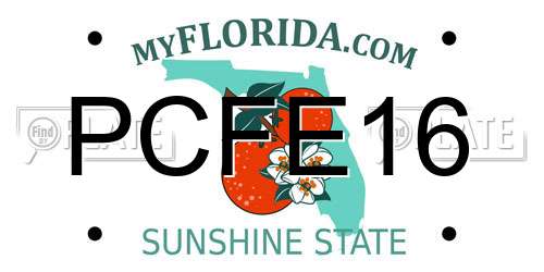 PCFE16 Florida License Plate