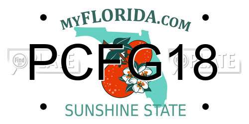 PCFG18 Florida License Plate