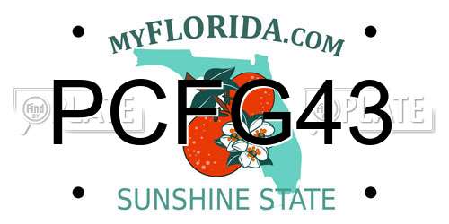PCFG43 Florida License Plate