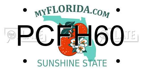 PCFH60 Florida License Plate