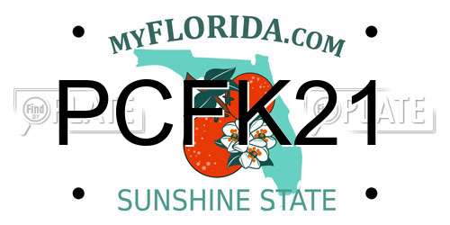PCFK21 Florida License Plate