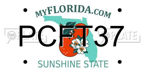 PCFT37 Florida License Plate