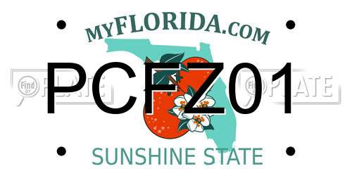 PCFZ01 Florida License Plate