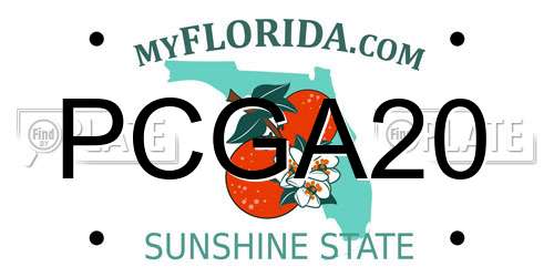 PCGA20 Florida License Plate