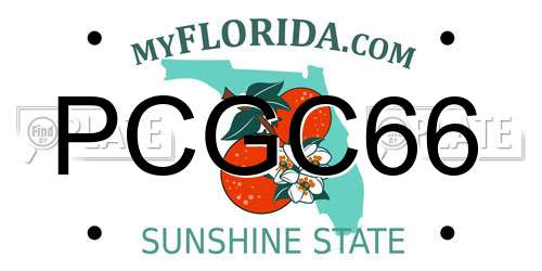 PCGC66 Florida License Plate
