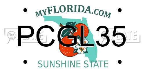 PCGL35 Florida License Plate