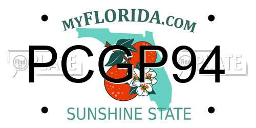PCGP94 Florida License Plate