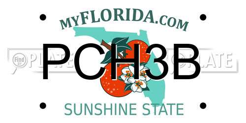 PCH3B Florida License Plate