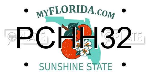 PCHH32 Florida License Plate