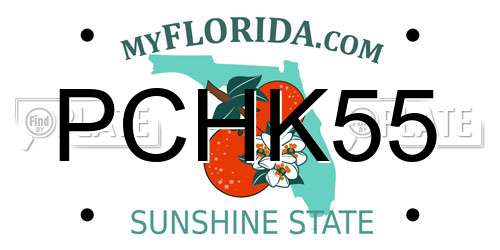 PCHK55 Florida License Plate