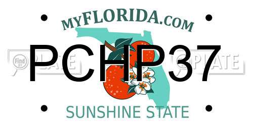 PCHP37 Florida License Plate