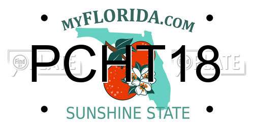 PCHT18 Florida License Plate