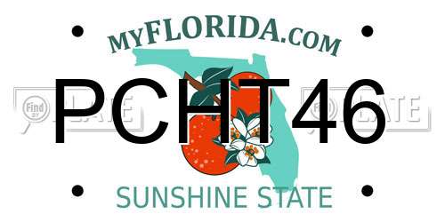 PCHT46 Florida License Plate