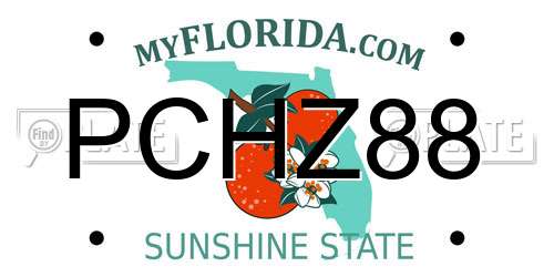PCHZ88 Florida License Plate