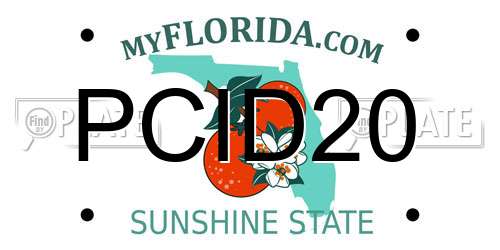 PCID20 Florida License Plate