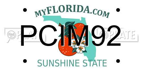 PCIM92 Florida License Plate