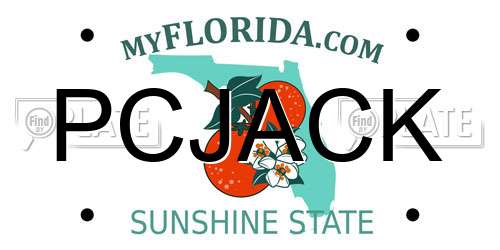 PCJACK Florida License Plate