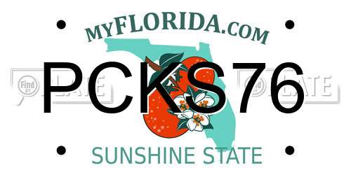 PCKS76 Florida License Plate