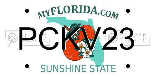 PCKV23 Florida License Plate
