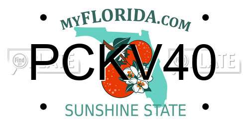 PCKV40 Florida License Plate