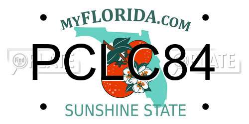 PCLC84 Florida License Plate