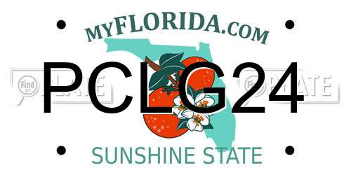 PCLG24 Florida License Plate