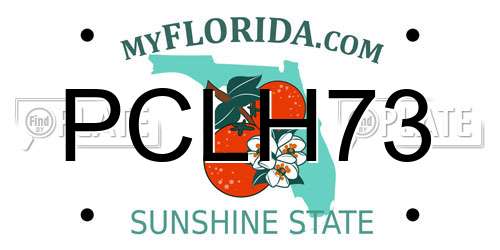 PCLH73 Florida License Plate