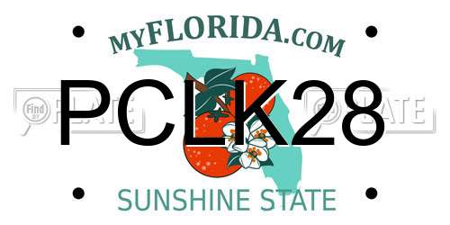 PCLK28 Florida License Plate