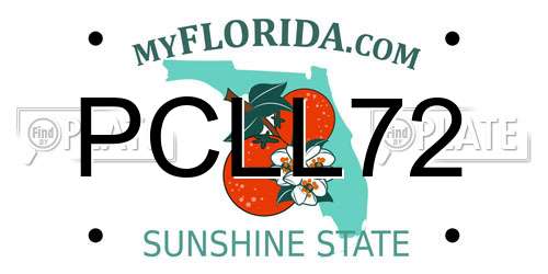 PCLL72 Florida License Plate